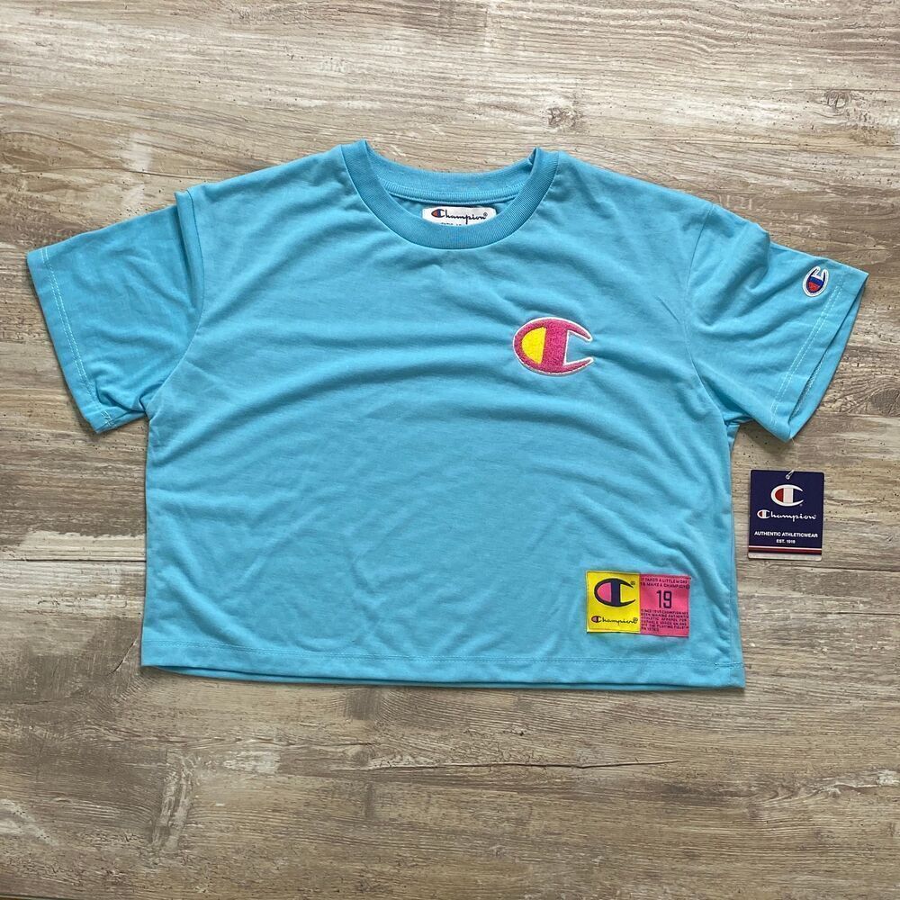 Champion Oversized Cropped T-shirt Womens Size Small